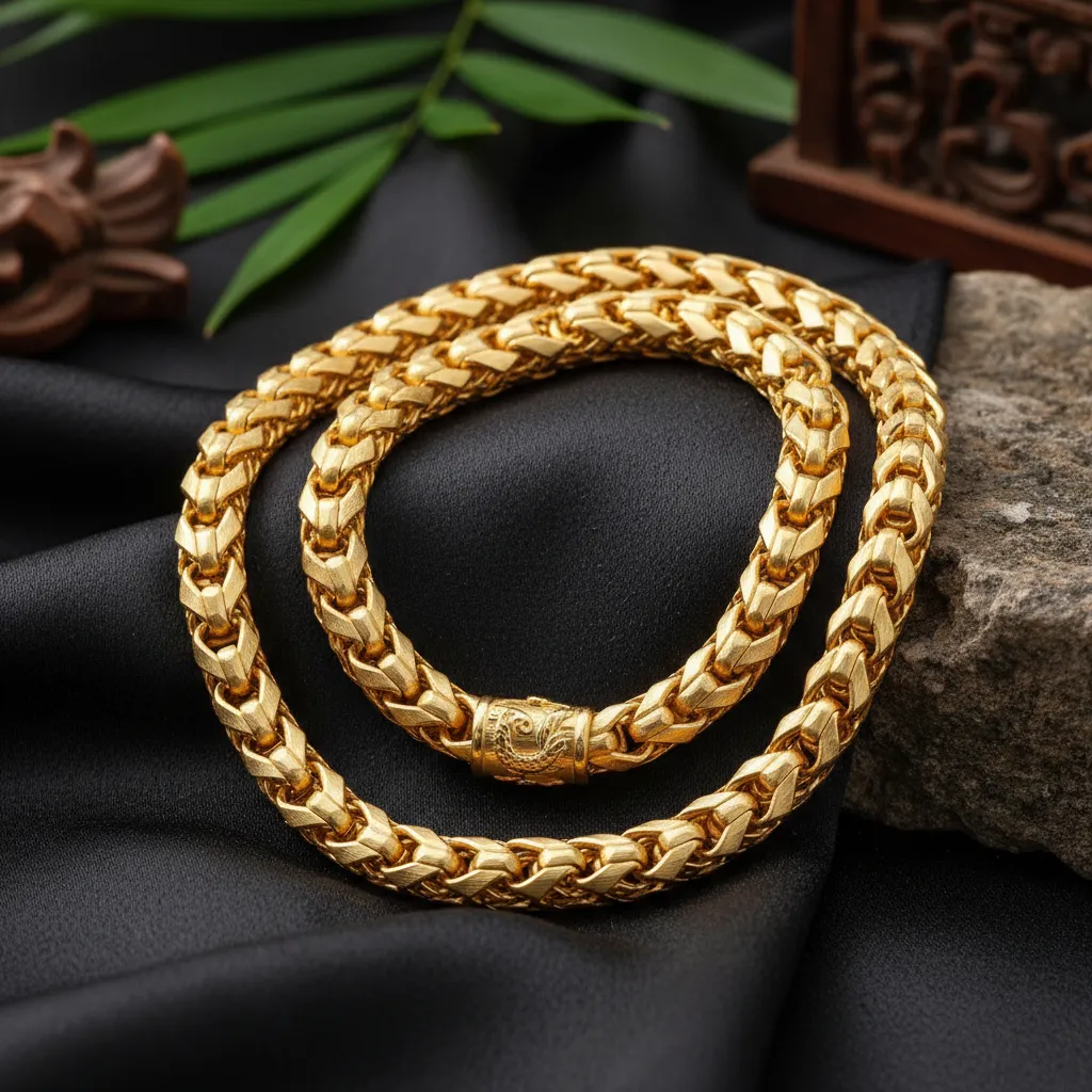 Mẫu dây chuyền nam vàng 18k đẹp